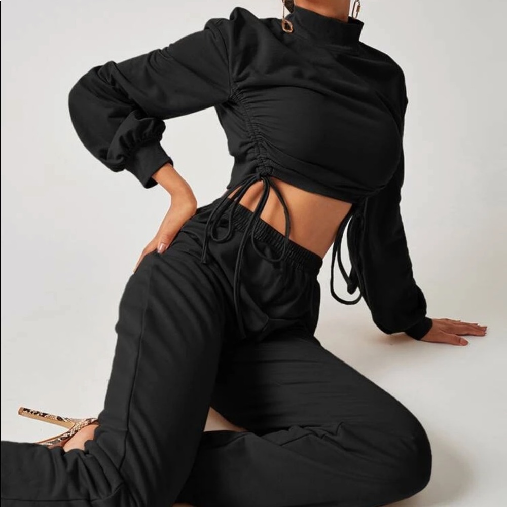 Black loungewear matching set🖤